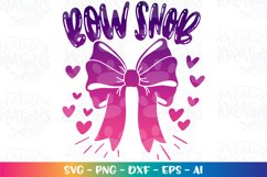 Girls svg Bow snow cute bow hearts color Product Image 1