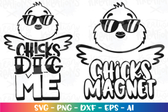 Easter SVG Chick Magnet Chicks Dig me Easter quote Product Image 2