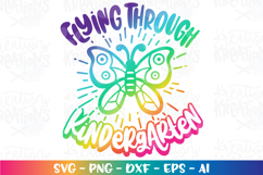 Back to School svg Flying through Kindergarten Butterfly Product Image 1