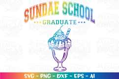 Summer svg Sundae School Graduate Ice cream cute Product Image 1
