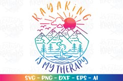 Camping svg Kayaking is my therapy Product Image 1