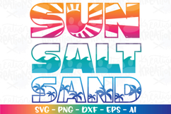 Summer svg Sun salt sand Vacation tropical beach waves Product Image 1