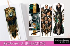 Vintage Bookmark Sublimation - Art Deco Style Bookmarks PNG Product Image 1