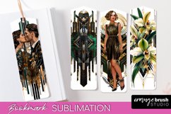 Vintage Bookmark Sublimation - Art Deco Style Bookmarks PNG Product Image 1