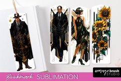 Vintage Bookmark Sublimation - Art Deco Style Bookmarks PNG Product Image 1
