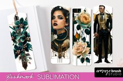 Vintage Bookmark Sublimation - Art Deco Style Bookmarks PNG Product Image 1