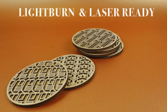 Art Decò Coasters 3 Vector File for Laser Cut - 6 Variations Product Image 4