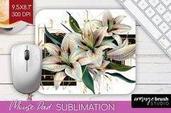 Vintage Flowers Mouse Pad Sublimation - Art Deco Mousepad Product Image 1