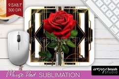 Vintage Flowers Mouse Pad Sublimation - Art Deco Mousepad Product Image 1