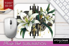 Vintage Flowers Mouse Pad Sublimation - Art Deco Mousepad Product Image 1