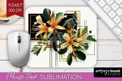 Vintage Flowers Mouse Pad Sublimation - Art Deco Mousepad Product Image 1