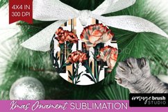 Vintage Flowers Ornament PNG - Art Deco PNG Sublimation Product Image 1
