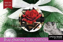 Vintage Flowers Ornament PNG - Art Deco PNG Sublimation Product Image 1