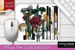 Vintage Flowers Mouse Pad Sublimation - Art Deco Mousepad Product Image 1