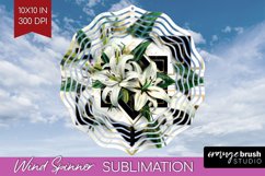 Vintage Flowers Wind Spinner Sublimation PNG - Art Deco Product Image 1