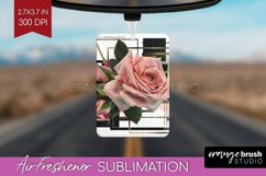 Vintage Flowers Air Freshener PNG - Art Deco PNG Sublimation Product Image 1