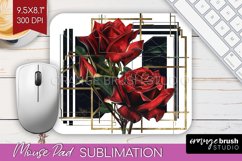 Vintage Flowers Mouse Pad Sublimation - Art Deco Mousepad Product Image 1
