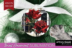 Vintage Flowers Ornament PNG - Art Deco PNG Sublimation Product Image 1