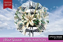 Vintage Flowers Wind Spinner Sublimation PNG - Art Deco Product Image 1