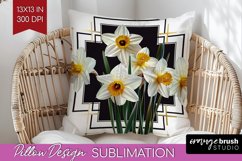Vintage Flowers Pillow Sublimation - Art Deco Pillow Cover Product Image 1