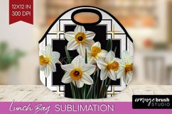 Vintage Flowers Lunch Bag - Art Deco Lunch Bug PNG Product Image 1
