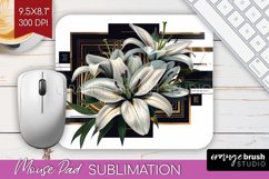 Vintage Flowers Mouse Pad Sublimation - Art Deco Mousepad Product Image 1