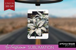 Vintage Flowers Air Freshener PNG - Art Deco PNG Sublimation Product Image 1