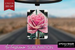 Vintage Flowers Air Freshener PNG - Art Deco PNG Sublimation Product Image 1