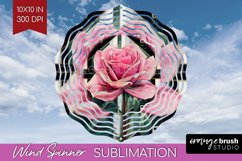 Vintage Flowers Wind Spinner Sublimation PNG - Art Deco Product Image 1