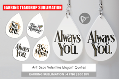 Art Deco Valentine Quotes Earring Product Image 1