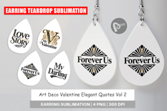Art Deco Valentine Quotes Earring Product Image 1
