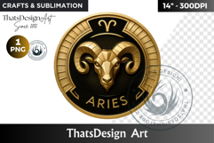 Aries Zodiac sign Clipart PNG, Art deco Astrology horoscope Product Image 1