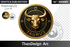 Taurus Zodiac sign Clipart PNG, Art deco Astrology horoscope Product Image 1