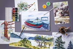 15 watercolor mountain landscapes Product Image 4