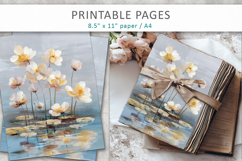 grunge floral printable pages Product Image 5