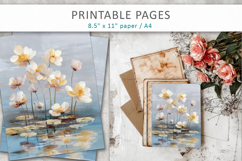 grunge floral printable pages Product Image 7