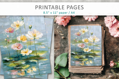 paint texture floral illustrations, junk journal Product Image 3