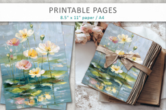 paint texture floral illustrations, junk journal Product Image 5