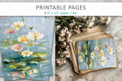 paint texture floral illustrations, junk journal Product Image 6