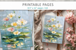 paint texture floral illustrations, junk journal Product Image 9