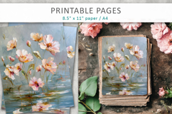 textured floral digital papers, craft papers Product Image 1