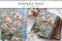 textured floral digital papers, craft papers Product Image 5