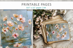 textured floral digital papers, craft papers Product Image 6