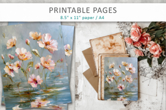 textured floral digital papers, craft papers Product Image 7