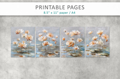 textured floral digital papers, scrapbook flowers Product Image 2