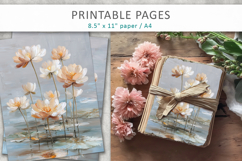 textured floral digital papers, scrapbook flowers Product Image 4