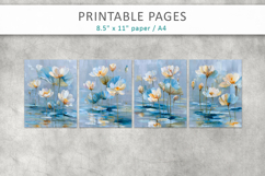 artistic junk journal pages, grunge floral printable pages Product Image 2