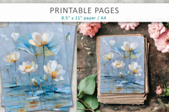 artistic junk journal pages, grunge floral printable pages Product Image 3