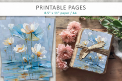 artistic junk journal pages, grunge floral printable pages Product Image 4