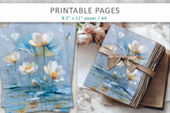 artistic junk journal pages, grunge floral printable pages Product Image 6
